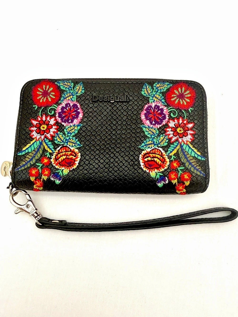 Desigual Zip-Around Wallet Floral Black & Multicolor